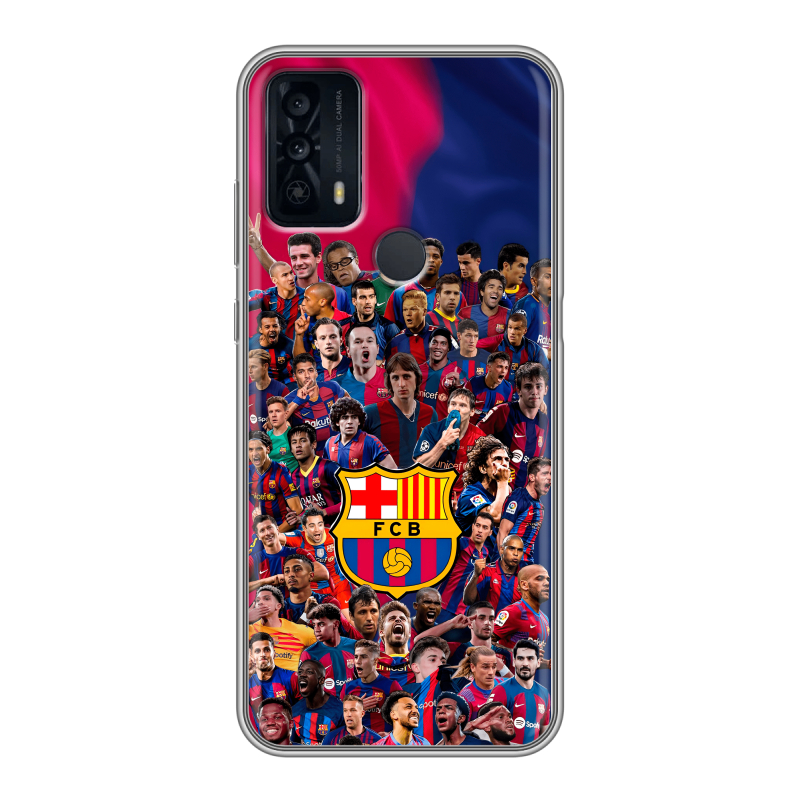 Силиконовый чехол на TCL 20B с принтом Барселона Barcelona Силиконовый чехол на TCL 20B с принтом Барселона Barcelona