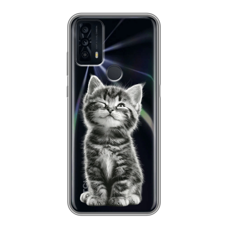 Силиконовый чехол на TCL 20B с принтом Котенок Силиконовый чехол на TCL 20B с принтом Котенок