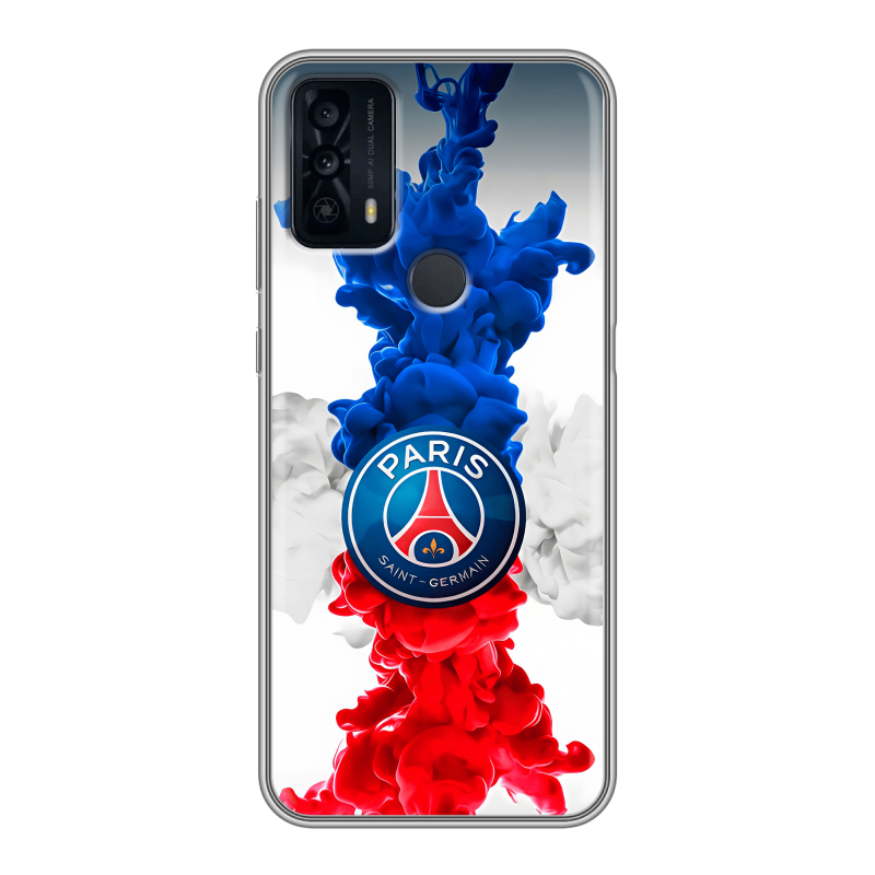 Силиконовый чехол на TCL 20B с принтом PSG ПСЖ Силиконовый чехол на TCL 20B с принтом PSG ПСЖ