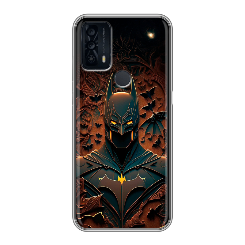 Силиконовый чехол на TCL 20B с принтом Batman Бэтмен Силиконовый чехол на TCL 20B с принтом Batman Бэтмен
