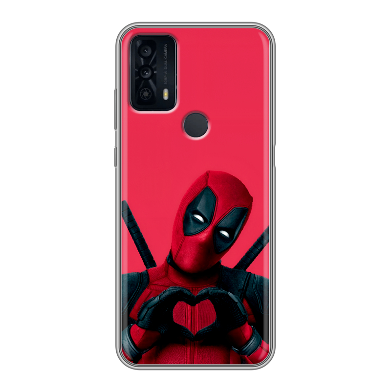 Силиконовый чехол на TCL 20B с принтом Дедпул Deadpool Силиконовый чехол на TCL 20B с принтом Дедпул Deadpool