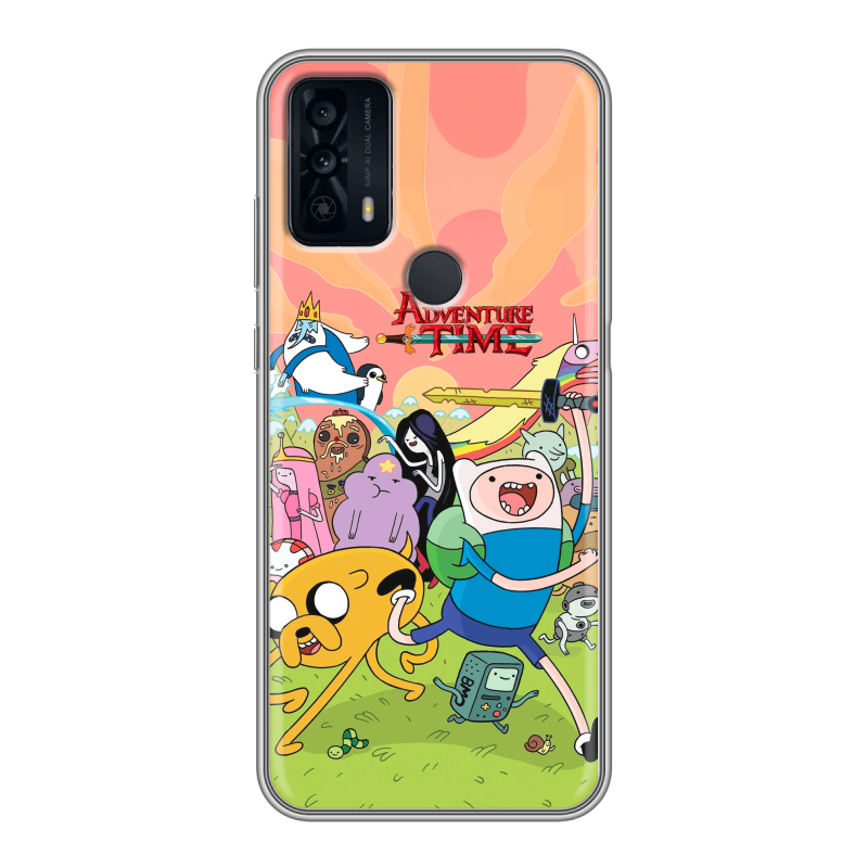 Силиконовый чехол на TCL 20B с принтом Adventure time Время приключений Силиконовый чехол на TCL 20B с принтом Adventure time Время приключений