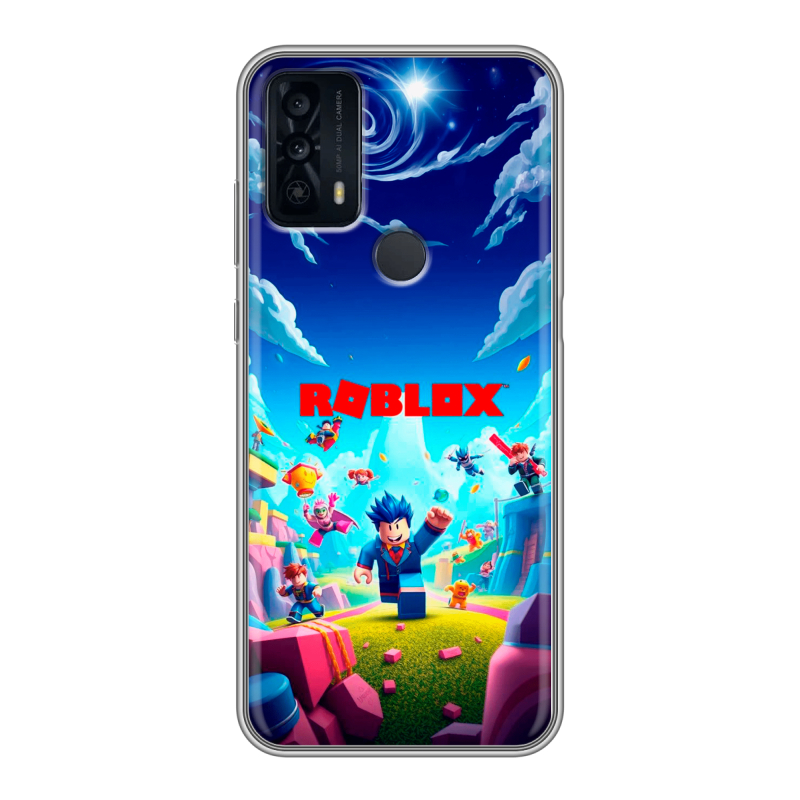 Силиконовый чехол на TCL 20B с принтом Roblox Роблокс Силиконовый чехол на TCL 20B с принтом Roblox Роблокс