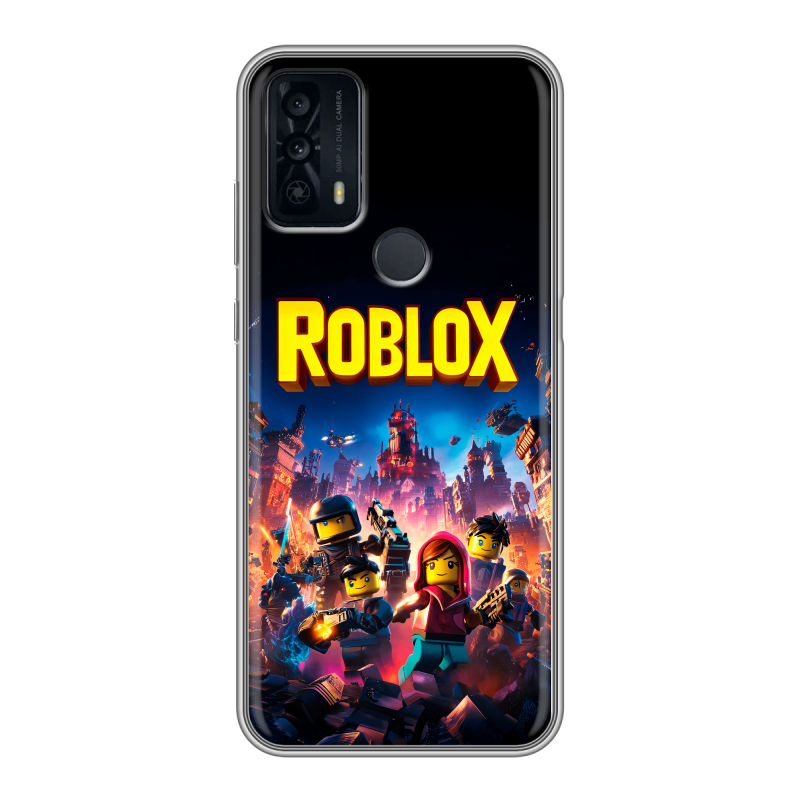 Силиконовый чехол на TCL 20B с принтом Roblox Роблокс Силиконовый чехол на TCL 20B с принтом Roblox Роблокс