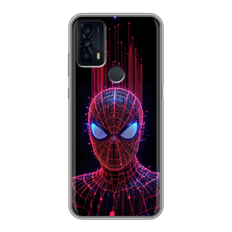 Силиконовый чехол на TCL 20B с принтом Spiderman Человек паук Силиконовый чехол на TCL 20B с принтом Spiderman Человек паук