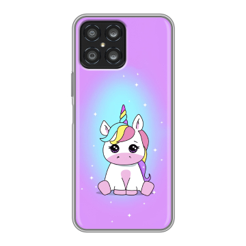 Силиконовый чехол на Huawei Honor X8 с принтом Единорог Силиконовый чехол на Huawei Honor X8 с принтом Единорог