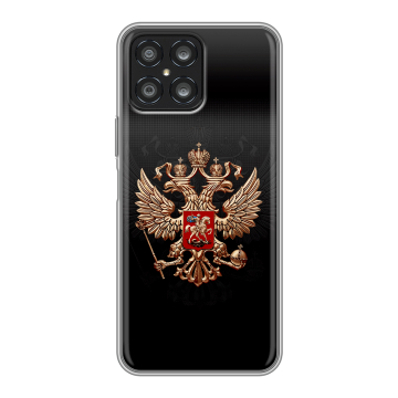 Силиконовый чехол на Huawei Honor X8 с принтом Герб России Силиконовый чехол на Huawei Honor X8 с принтом Герб России