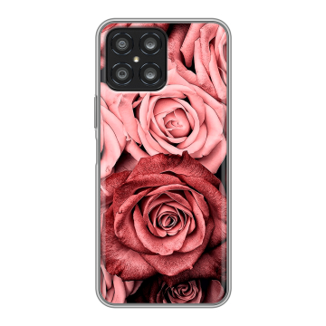 Силиконовый чехол на Huawei Honor X8 с принтом Цветы розы Силиконовый чехол на Huawei Honor X8 с принтом Цветы розы