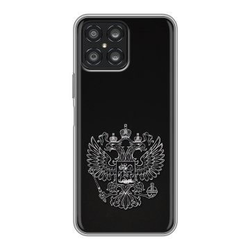 Силиконовый чехол на Huawei Honor X8 с принтом Герб России Силиконовый чехол на Huawei Honor X8 с принтом Герб России