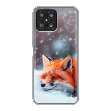 Силиконовый чехол на Huawei Honor X8 с принтом лиса Силиконовый чехол на Huawei Honor X8 с принтом лиса