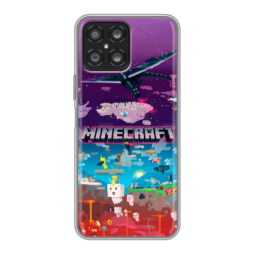 Силиконовый чехол на Huawei Honor X8 с принтом Майнкрафт Minecraft