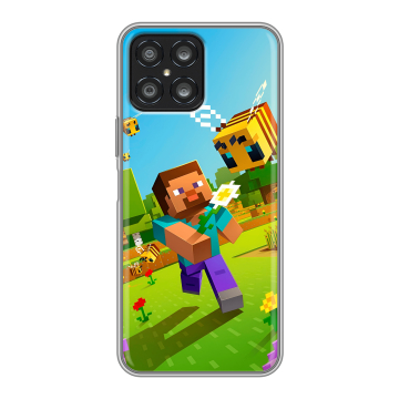 Силиконовый чехол на Huawei Honor X8 с принтом Майнкрафт Minecraft Силиконовый чехол на Huawei Honor X8 с принтом Майнкрафт Minecraft