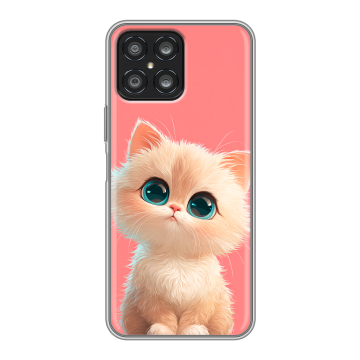 Силиконовый чехол на Huawei Honor X8 с принтом Розовый котенок Силиконовый чехол на Huawei Honor X8 с принтом Розовый котенок