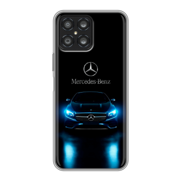 Силиконовый чехол на Huawei Honor X8 с принтом Mercedes Мерседес Силиконовый чехол на Huawei Honor X8 с принтом Mercedes Мерседес