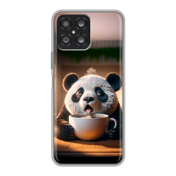 Силиконовый чехол на Huawei Honor X8 с принтом смешная панда Силиконовый чехол на Huawei Honor X8 с принтом смешная панда