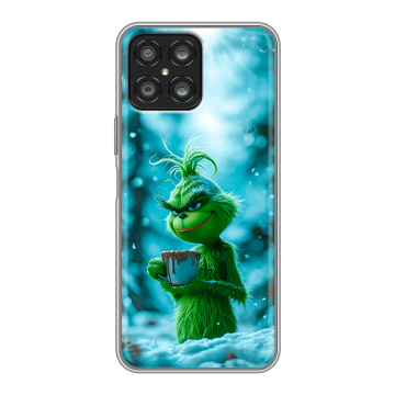Силиконовый чехол на Huawei Honor X8 с принтом Новый год гринч Силиконовый чехол на Huawei Honor X8 с принтом Новый год гринч