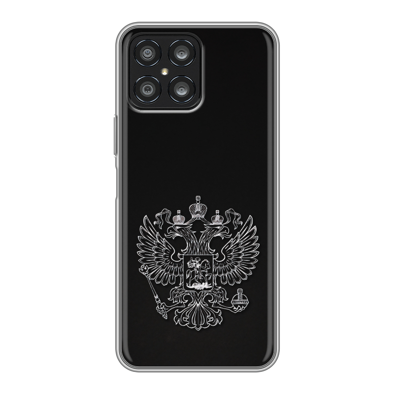 Силиконовый чехол на Huawei Honor X8 с принтом Герб России Силиконовый чехол на Huawei Honor X8 с принтом Герб России