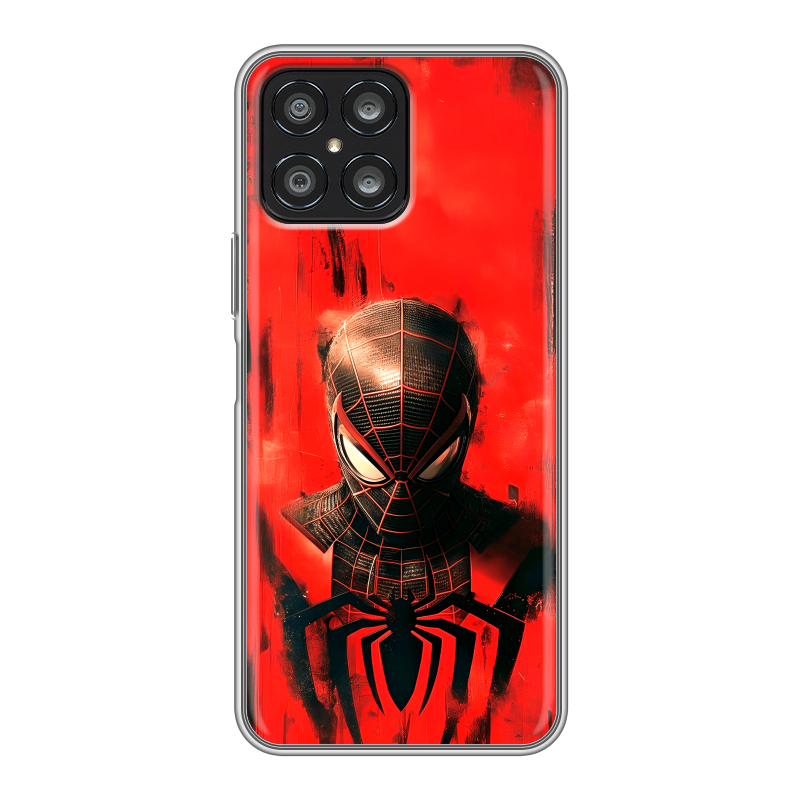 Силиконовый чехол на Huawei Honor X8 с принтом человек паук spiderman Силиконовый чехол на Huawei Honor X8 с принтом человек паук spiderman
