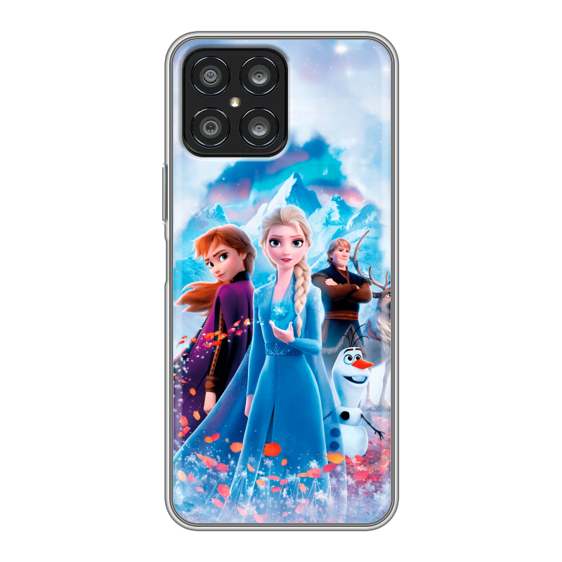 Силиконовый чехол на Huawei Honor X8 с принтом Холодное сердце Frozen Силиконовый чехол на Huawei Honor X8 с принтом Холодное сердце Frozen