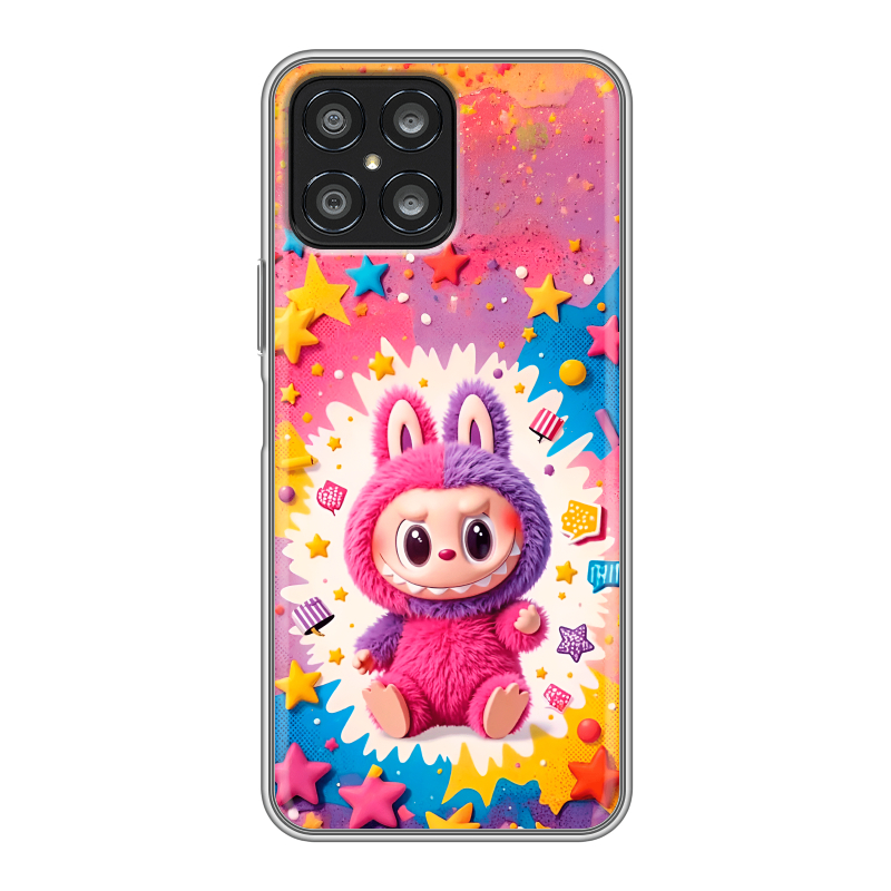 Силиконовый чехол на Huawei Honor X8 с принтом Labubu Лабубу Силиконовый чехол на Huawei Honor X8 с принтом Labubu Лабубу