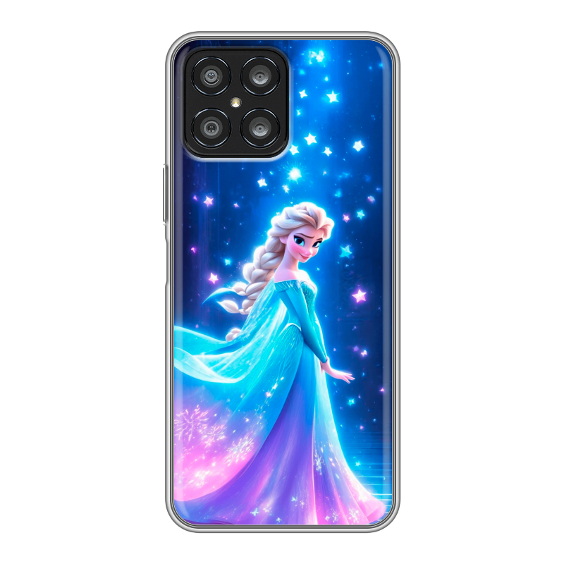 Силиконовый чехол на Huawei Honor X8 с принтом Холодное сердце Frozen Силиконовый чехол на Huawei Honor X8 с принтом Холодное сердце Frozen
