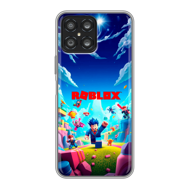 Силиконовый чехол на Huawei Honor X8 с принтом Roblox Роблокс Силиконовый чехол на Huawei Honor X8 с принтом Roblox Роблокс
