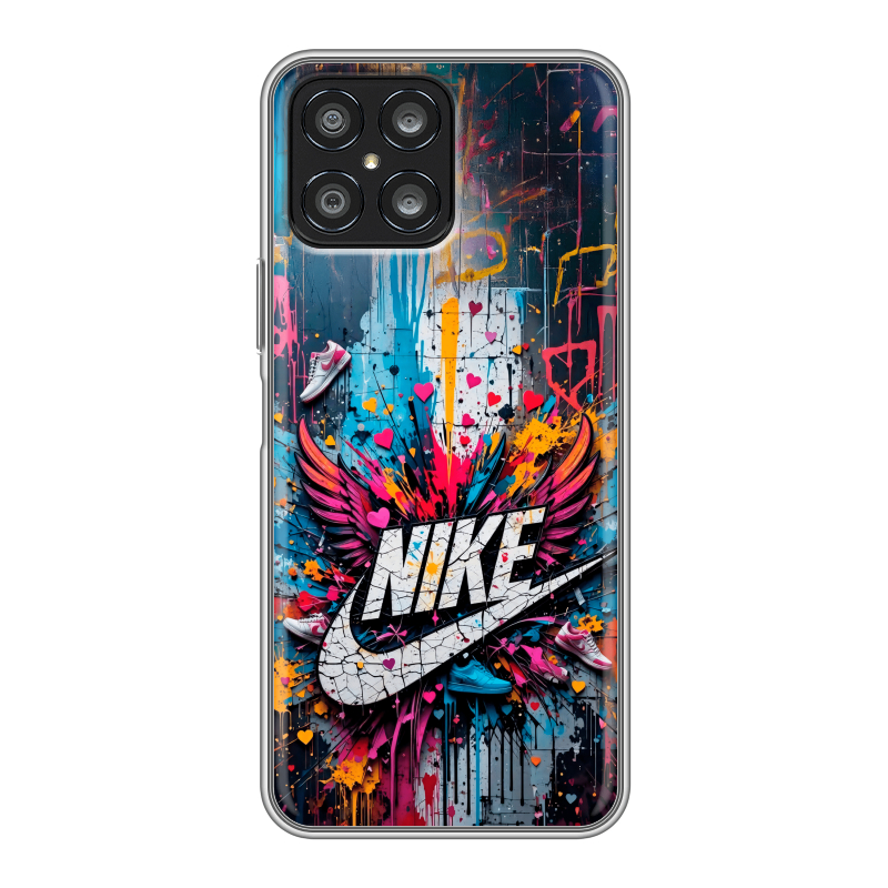 Силиконовый чехол на Huawei Honor X8 с принтом Nike Найк Силиконовый чехол на Huawei Honor X8 с принтом Nike Найк