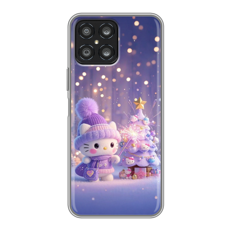 Силиконовый чехол на Huawei Honor X8 с принтом Новый год Силиконовый чехол на Huawei Honor X8 с принтом Новый год