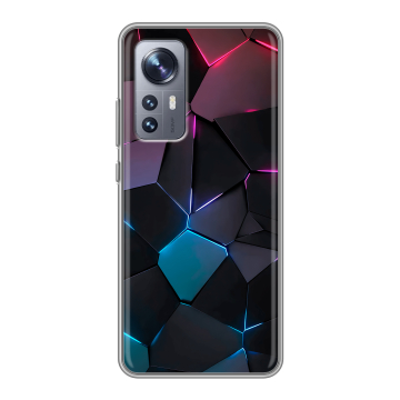 Силиконовый чехол на Xiaomi 12X с принтом Геометрия неона Силиконовый чехол на Xiaomi 12X с принтом Геометрия неона