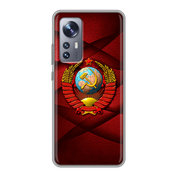 Силиконовый чехол на Xiaomi 12X с принтом Герб СССР Силиконовый чехол на Xiaomi 12X с принтом Герб СССР