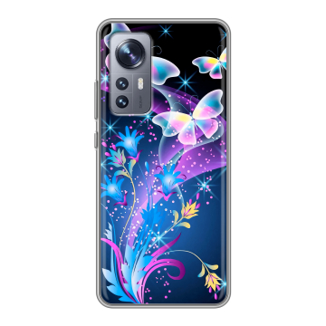 Силиконовый чехол на Xiaomi 12X с принтом Бабочки Силиконовый чехол на Xiaomi 12X с принтом Бабочки