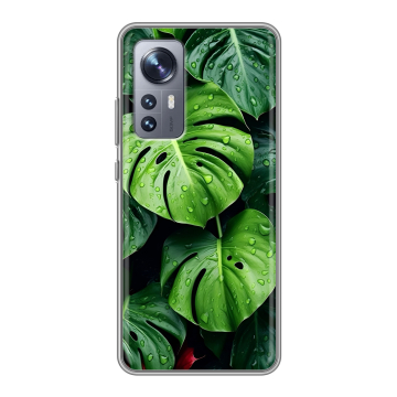 Силиконовый чехол на Xiaomi 12X с принтом Листья Силиконовый чехол на Xiaomi 12X с принтом Листья