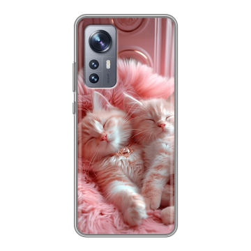 Силиконовый чехол на Xiaomi 12X с принтом котята котики Силиконовый чехол на Xiaomi 12X с принтом котята котики