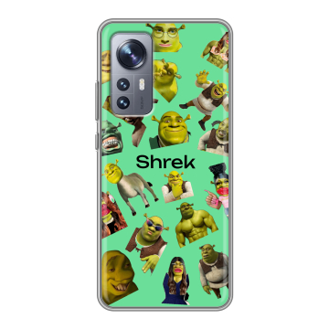 Силиконовый чехол на Xiaomi 12X с принтом Шрек Shrek Силиконовый чехол на Xiaomi 12X с принтом Шрек Shrek