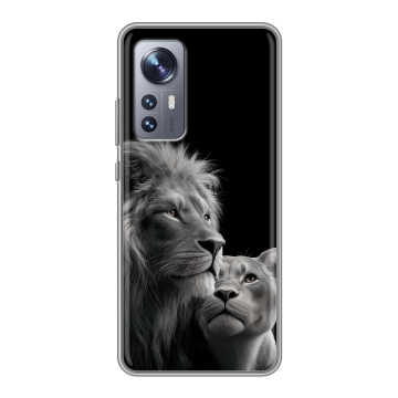 Силиконовый чехол на Xiaomi 12X с принтом Лев кошки Силиконовый чехол на Xiaomi 12X с принтом Лев кошки