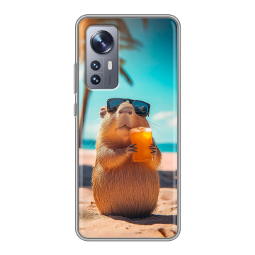 Силиконовый чехол на Xiaomi 12X с принтом Капибара Силиконовый чехол на Xiaomi 12X с принтом Капибара