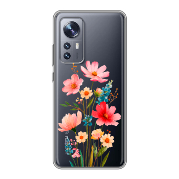 Силиконовый чехол на Xiaomi 12X с принтом Цветы Силиконовый чехол на Xiaomi 12X с принтом Цветы