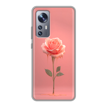 Силиконовый чехол на Xiaomi 12X с принтом Розовая роза Силиконовый чехол на Xiaomi 12X с принтом Розовая роза