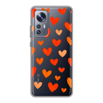 Силиконовый чехол на Xiaomi 12X с принтом Сердечки Силиконовый чехол на Xiaomi 12X с принтом Сердечки