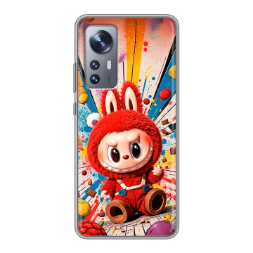 Силиконовый чехол на Xiaomi 12X с принтом Labubu Лабубу Силиконовый чехол на Xiaomi 12X с принтом Labubu Лабубу