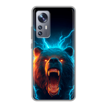Силиконовый чехол на Xiaomi 12X с принтом Медведь Силиконовый чехол на Xiaomi 12X с принтом Медведь