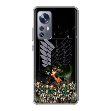 Силиконовый чехол на Xiaomi 12X с принтом Атака титанов Силиконовый чехол на Xiaomi 12X с принтом Атака титанов
