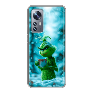 Силиконовый чехол на Xiaomi 12X с принтом Новый год гринч Силиконовый чехол на Xiaomi 12X с принтом Новый год гринч