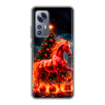 Силиконовый чехол на Xiaomi 12X с принтом Новый год Силиконовый чехол на Xiaomi 12X с принтом Новый год