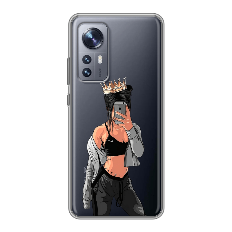 Силиконовый противоударный чехол на Xiaomi 12X с принтом Женские принты Силиконовый противоударный чехол на Xiaomi 12X с принтом Женские принты