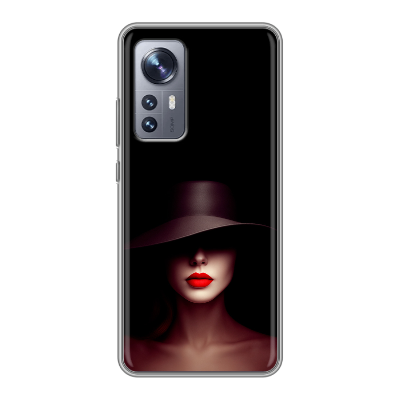 Силиконовый чехол на Xiaomi 12X с принтом Девушка в шляпе Силиконовый чехол на Xiaomi 12X с принтом Девушка в шляпе