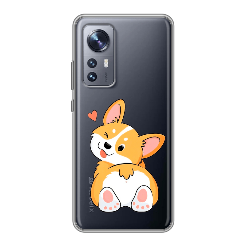 Силиконовый чехол на Xiaomi 12X с принтом Корги Силиконовый чехол на Xiaomi 12X с принтом Корги