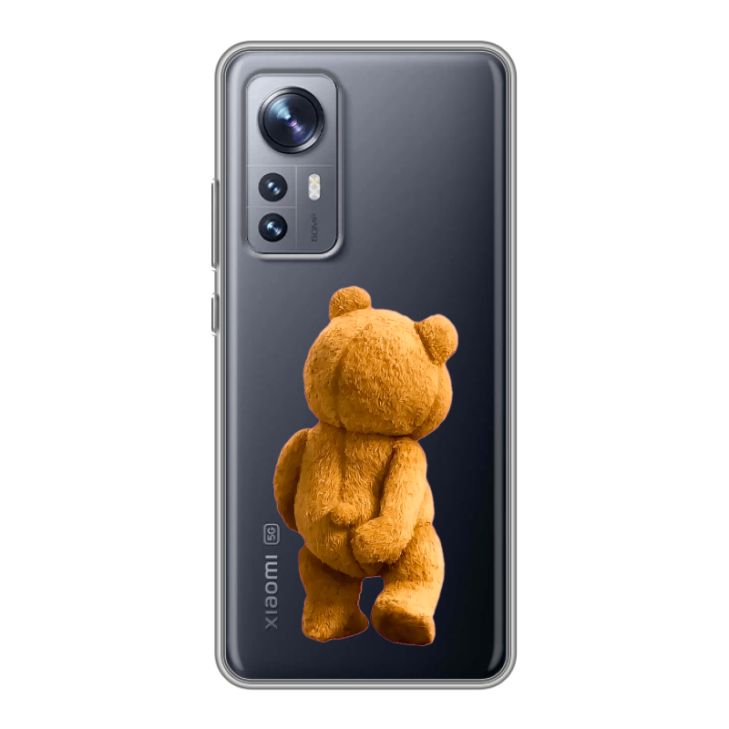 Силиконовый чехол на Xiaomi 12X с принтом Медведь Силиконовый чехол на Xiaomi 12X с принтом Медведь