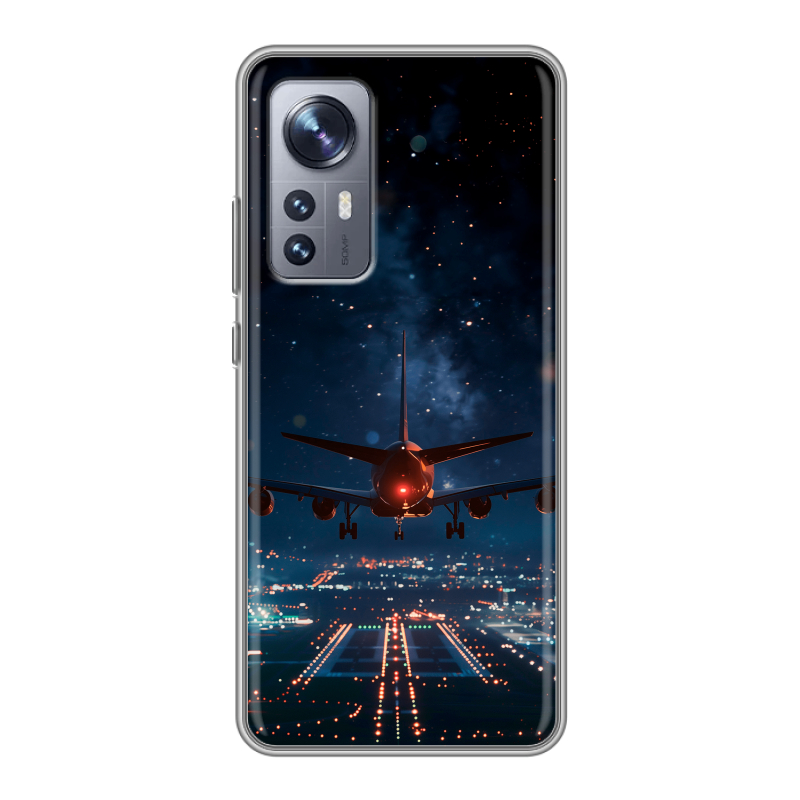 Силиконовый чехол на Xiaomi 12X с принтом самолет Силиконовый чехол на Xiaomi 12X с принтом самолет