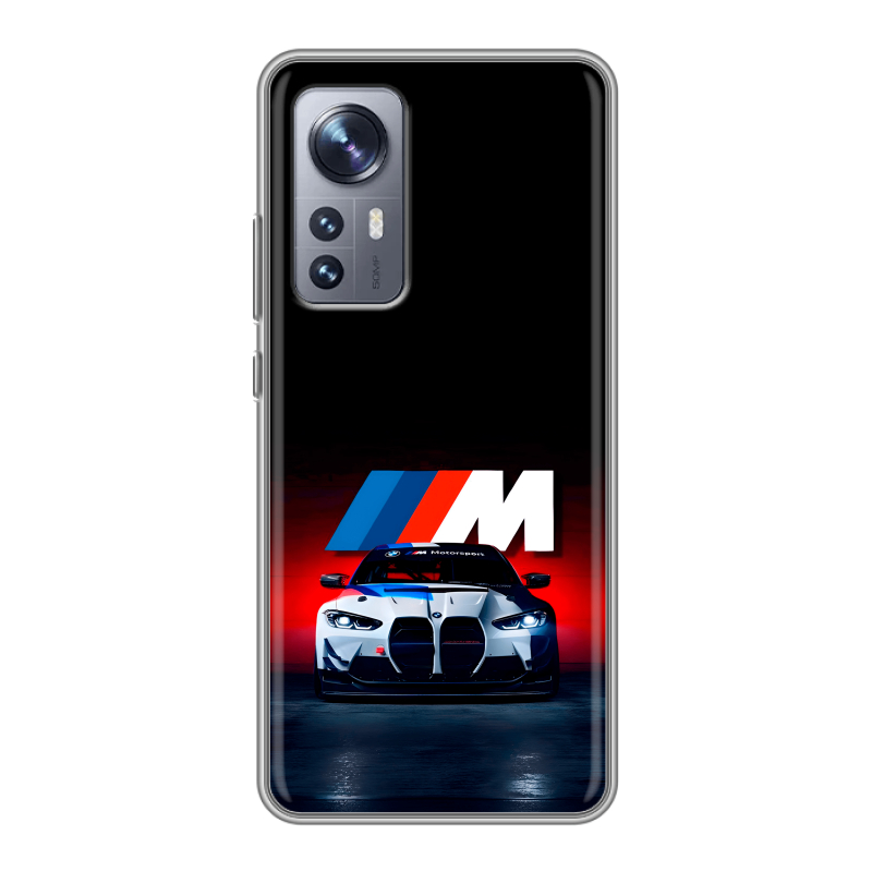 Силиконовый противоударный чехол на Xiaomi 12X с принтом БМВ BMW Силиконовый противоударный чехол на Xiaomi 12X с принтом БМВ BMW